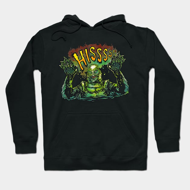 Hissing Gill Man Hoodie by JonathanDodd_Draws